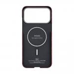 Husa PITAKA Ultra-Slim Monogram cu MagSafe compatibila cu iPhone 17 Pro Max, Gold / Red 3 - lerato.ro